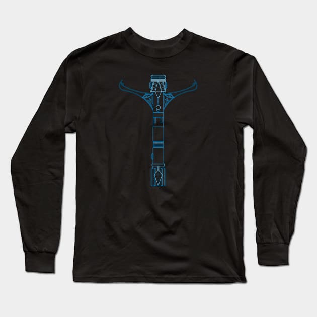 Master Gios' Blade (Outlines) Long Sleeve T-Shirt by Triad Of The Force